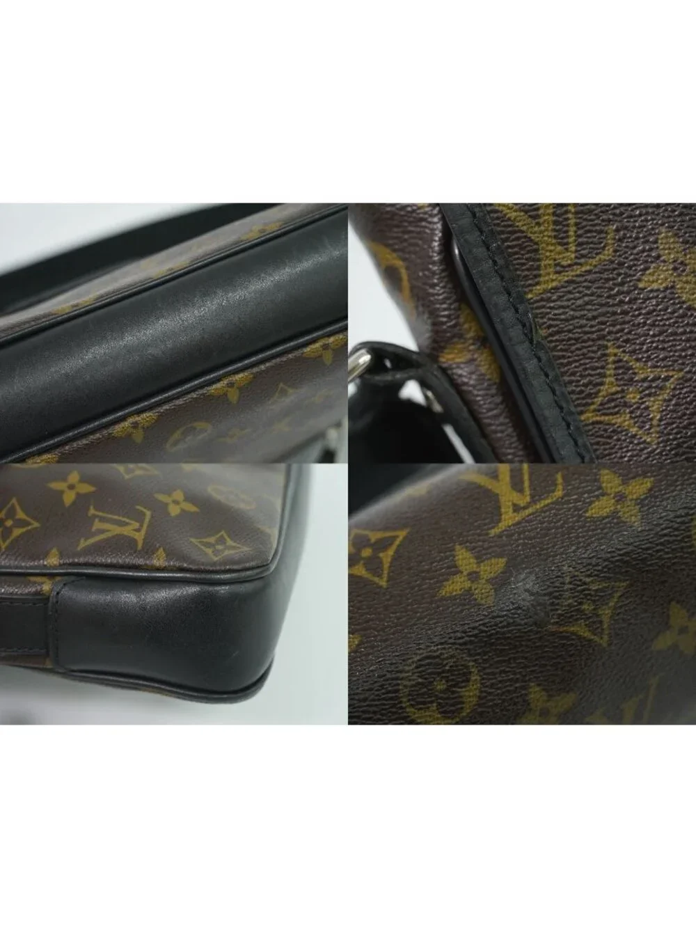 Louis Vuitton LV Bus MM Monogram Macassar Shoulder Bag Pochette Brown